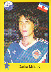 Darko Milanic Yugoslavia samolepka Semic EM 92 #159